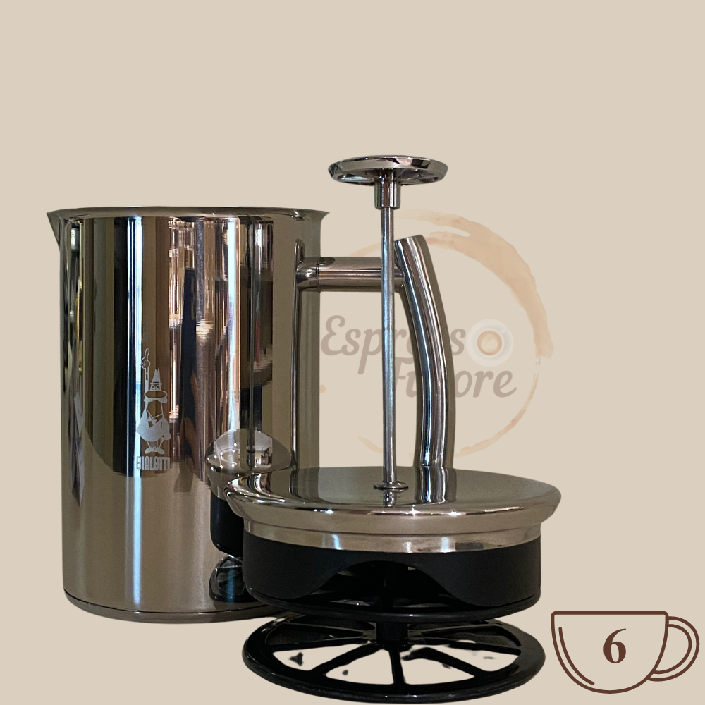 Bialetti manueller Milchaufschäumer Cappuccinatore induktionsfähig mit Doppelsieb – espresso-furore