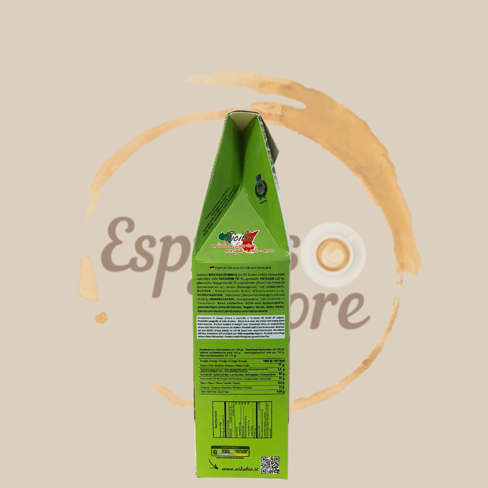 Espresso Furore Aida Cantuccini al Pistacchio 200g – Siziliens grünes Gold im knusprigen Gewand
