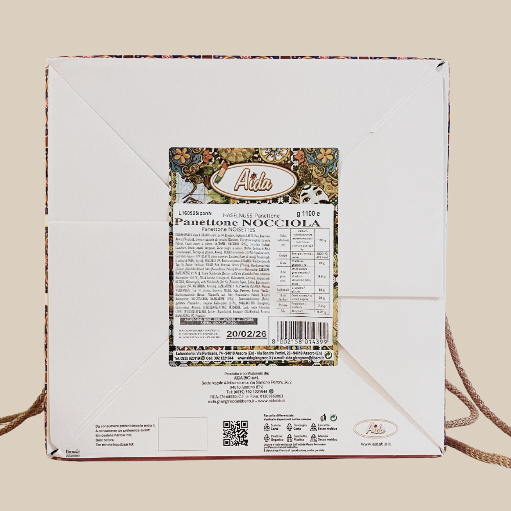 Aida Panettone Gran Nocciola 1100g – Haselnuss trifft Gianduia