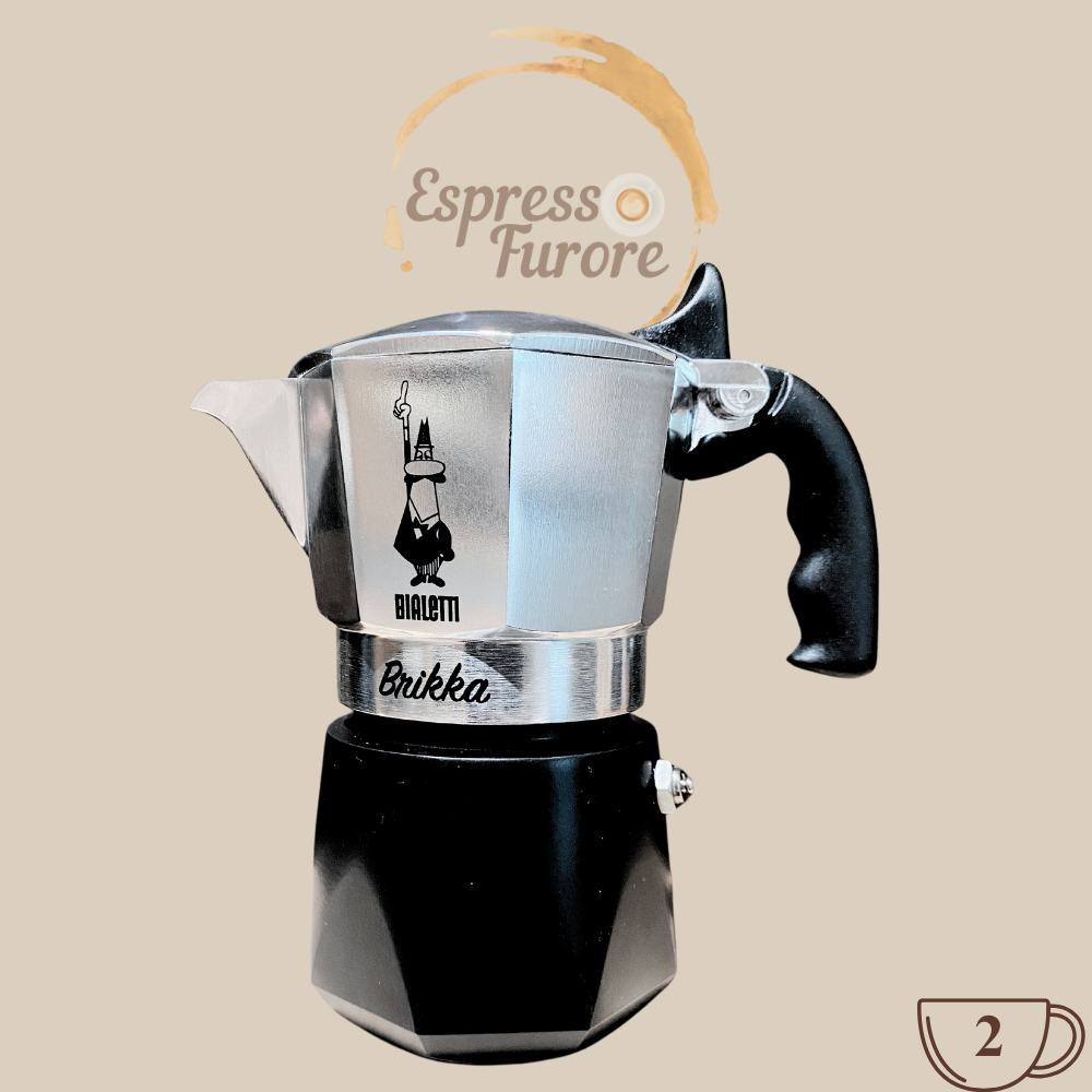 Bialetti Brikka Herdkanne für 2 Espressotassen Espresso Furore