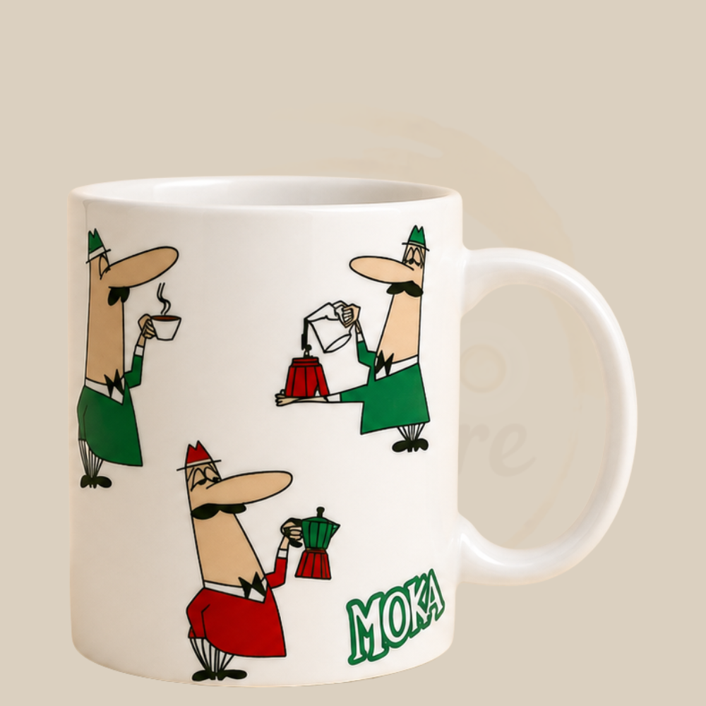 Espresso Furore Bialetti Kaffeebecher Omino 315 ml - im Tricolore-Design