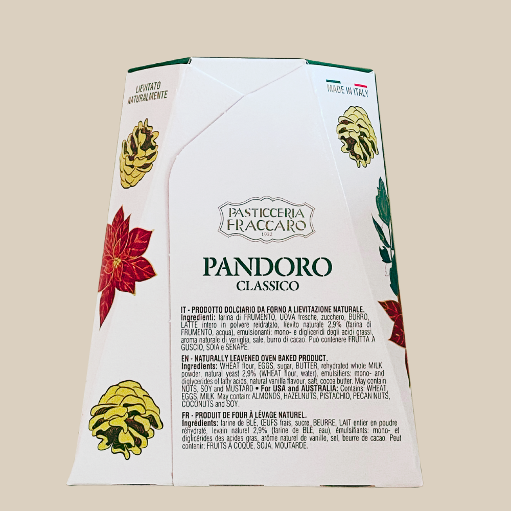 espresso furore Fraccaro Pandoro Classico 80g ideal zum Verschenken als Ergänzung im Präsentkorb