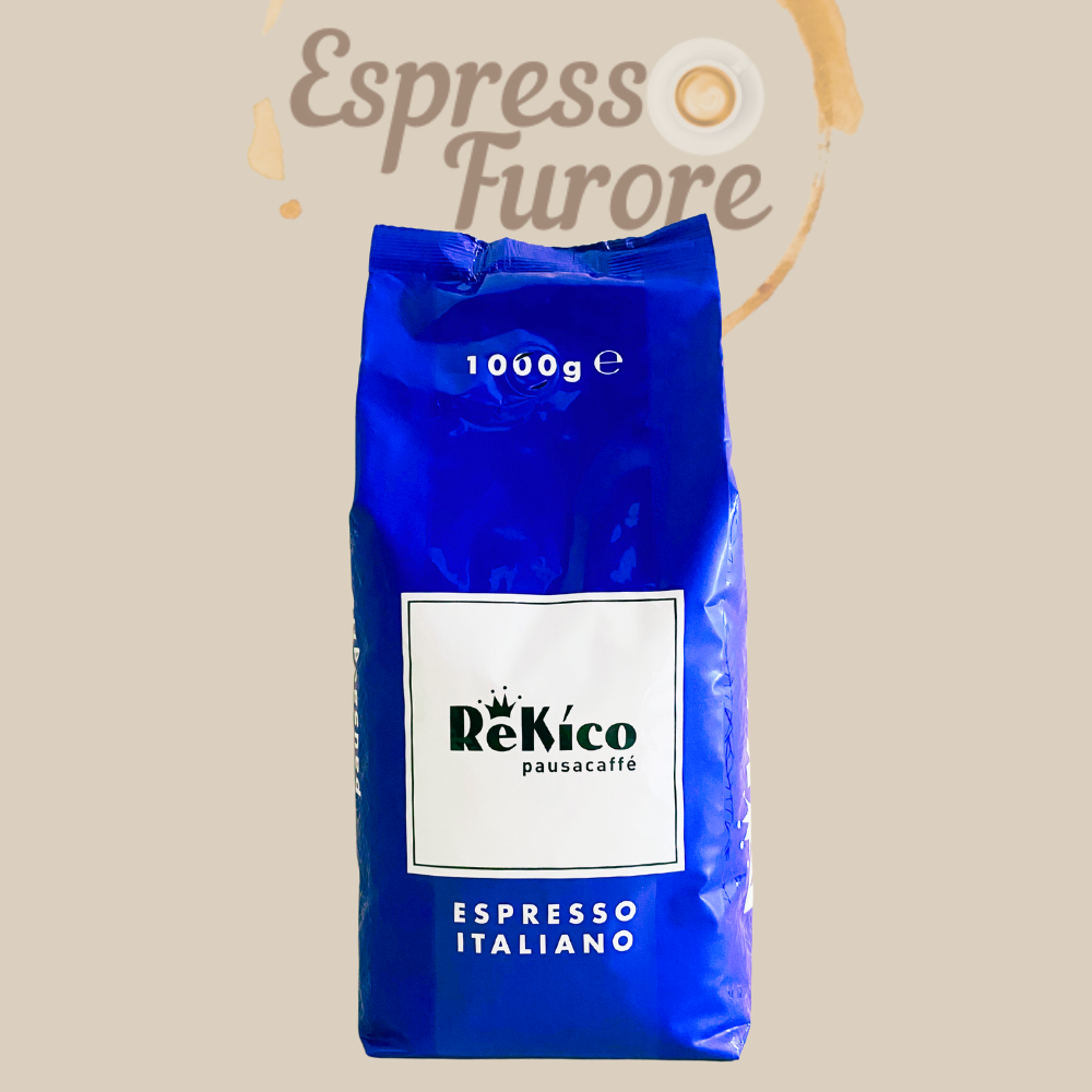 Rekico Miscela Antigua 80% Arabica, 20% Robusta - 1000g ganze Bohnen Espresso Furore