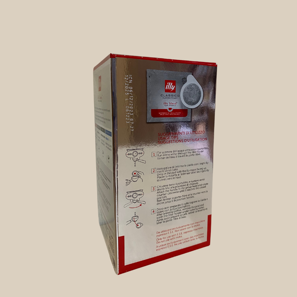 illy E.S.E. Kaffeepads CLASSICO - klassische Röstung 216 Pads - 1572g MHD 01/2026