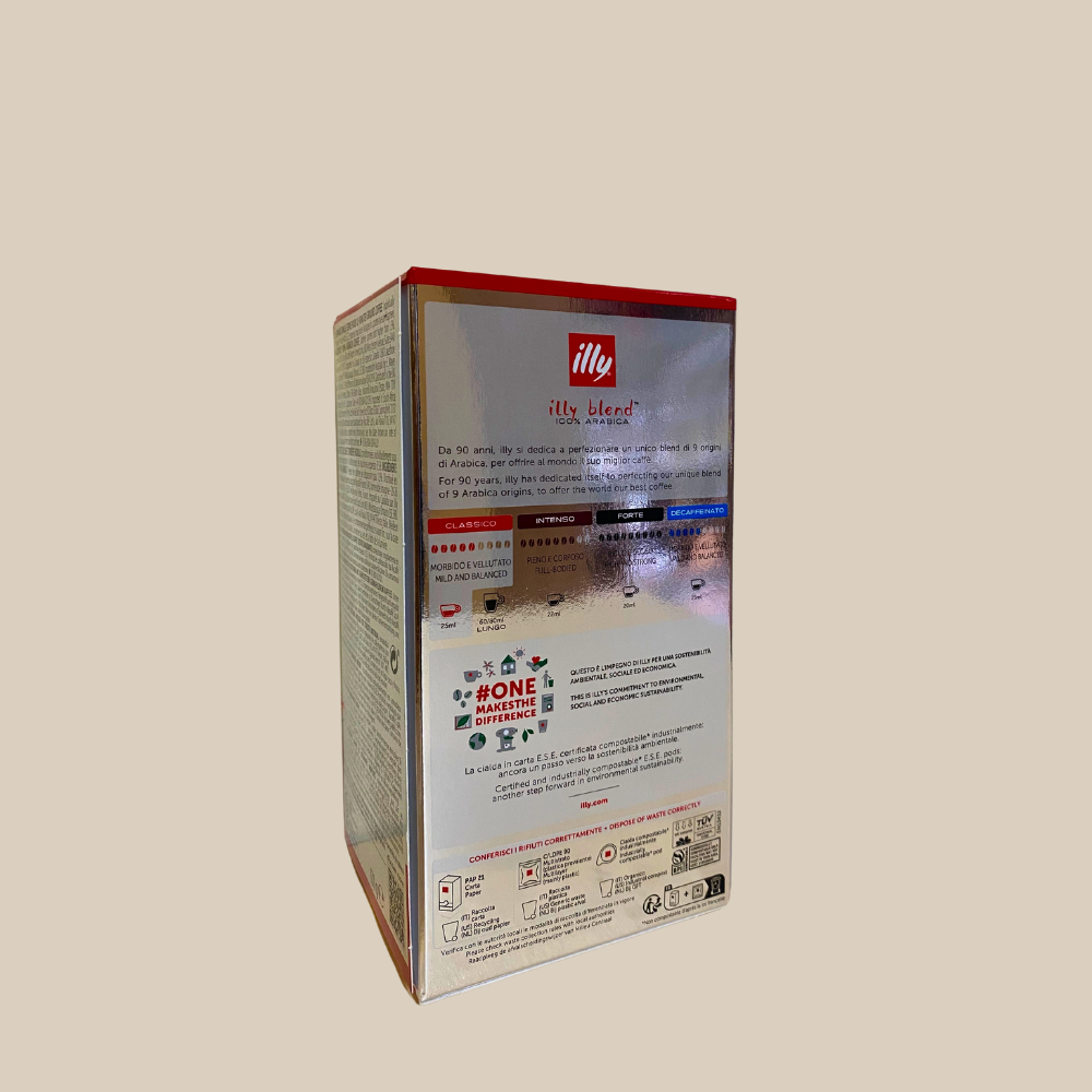 Espresso Furore illy E.S.E. Kaffeepads CLASSICO LUNGO - klassische Röstung 18 Pads - 131g