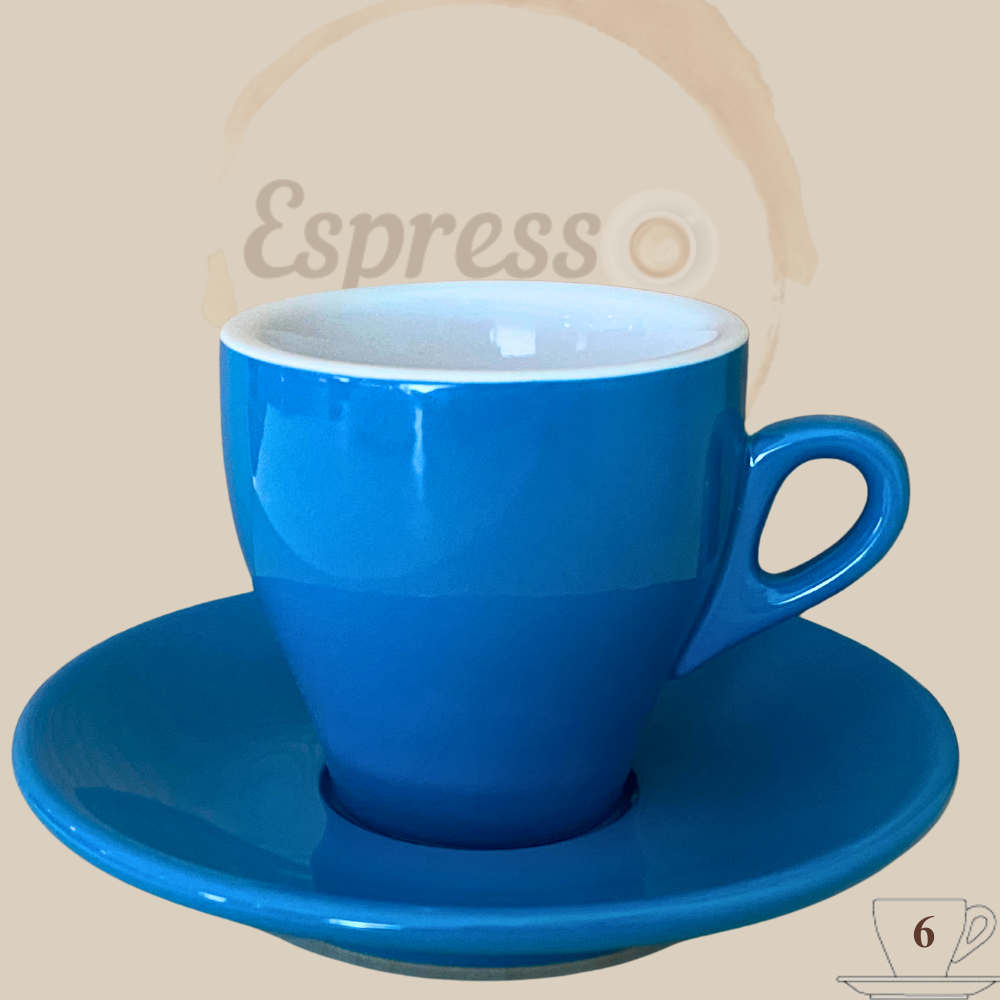 Nuova Point Milano Caffè Cappuccinotasse azur 155ml - 6 Tassen Espresso Furore