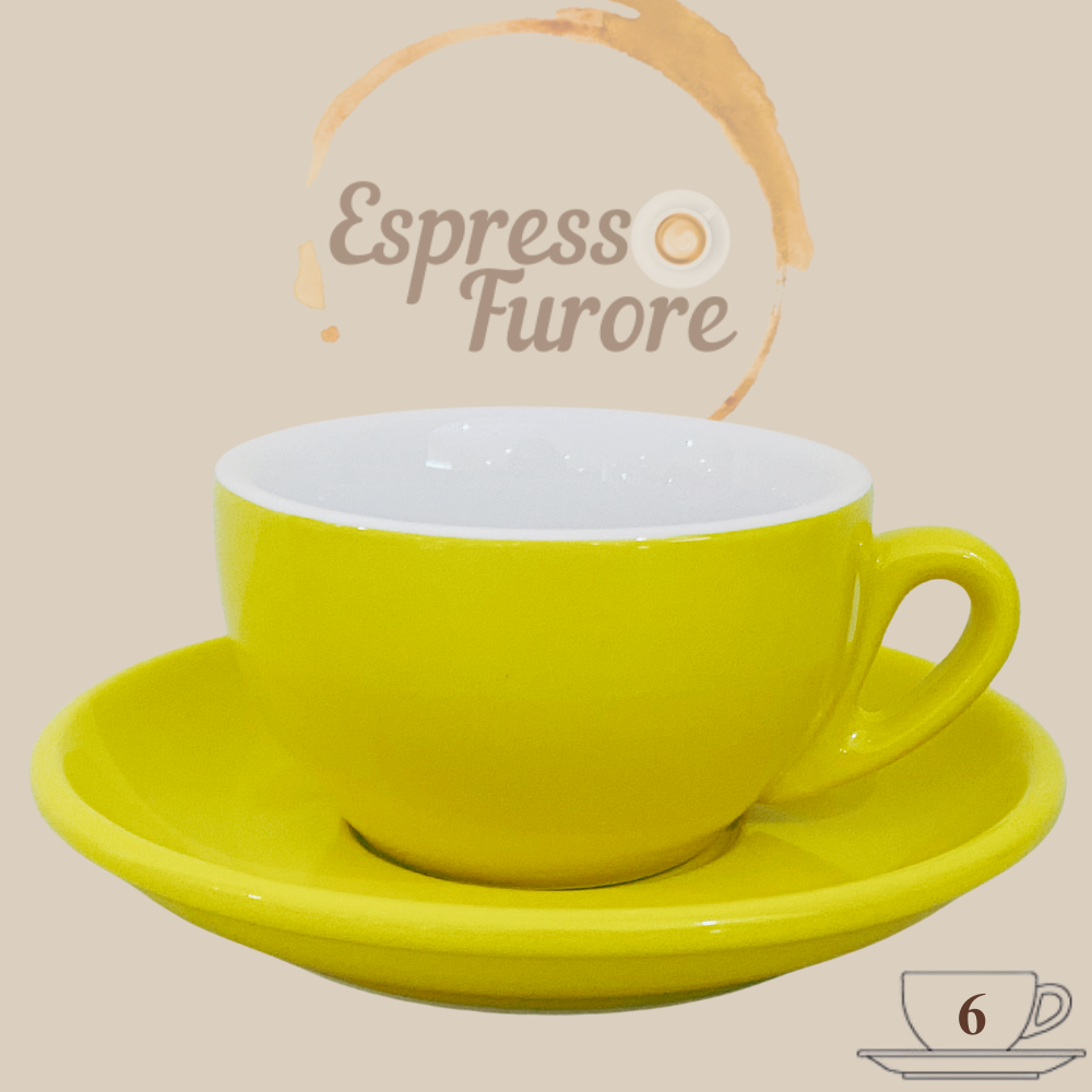 Nuova Point Palermo Caffè Cappuccinotasse gelb 200 ml - 6 Tassen