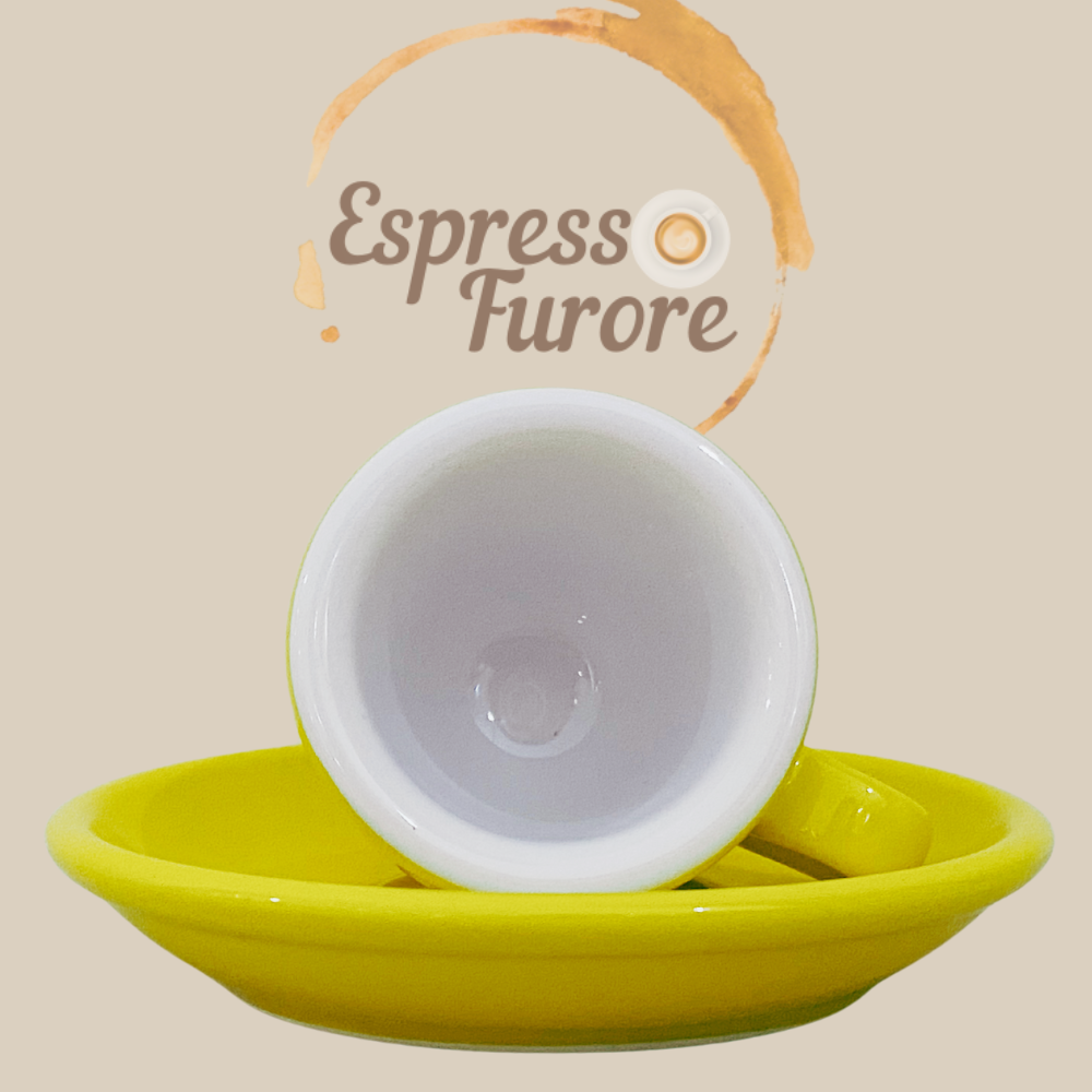 Tasse innen Nuova Point Palermo Caffè Espressotasse gelb 56ml - 6 Tassen Espresso Furore