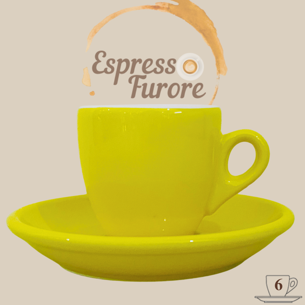 Nuova Point Palermo Caffè Espressotasse gelb 56ml - 6 Tassen Espresso Furore