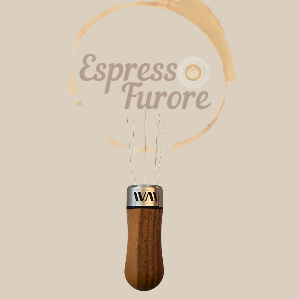 Wiedemann Manufaktur WDT Distribution Tool - Kaffeeverteiler mit Nussbaumgriff Espresso Furore