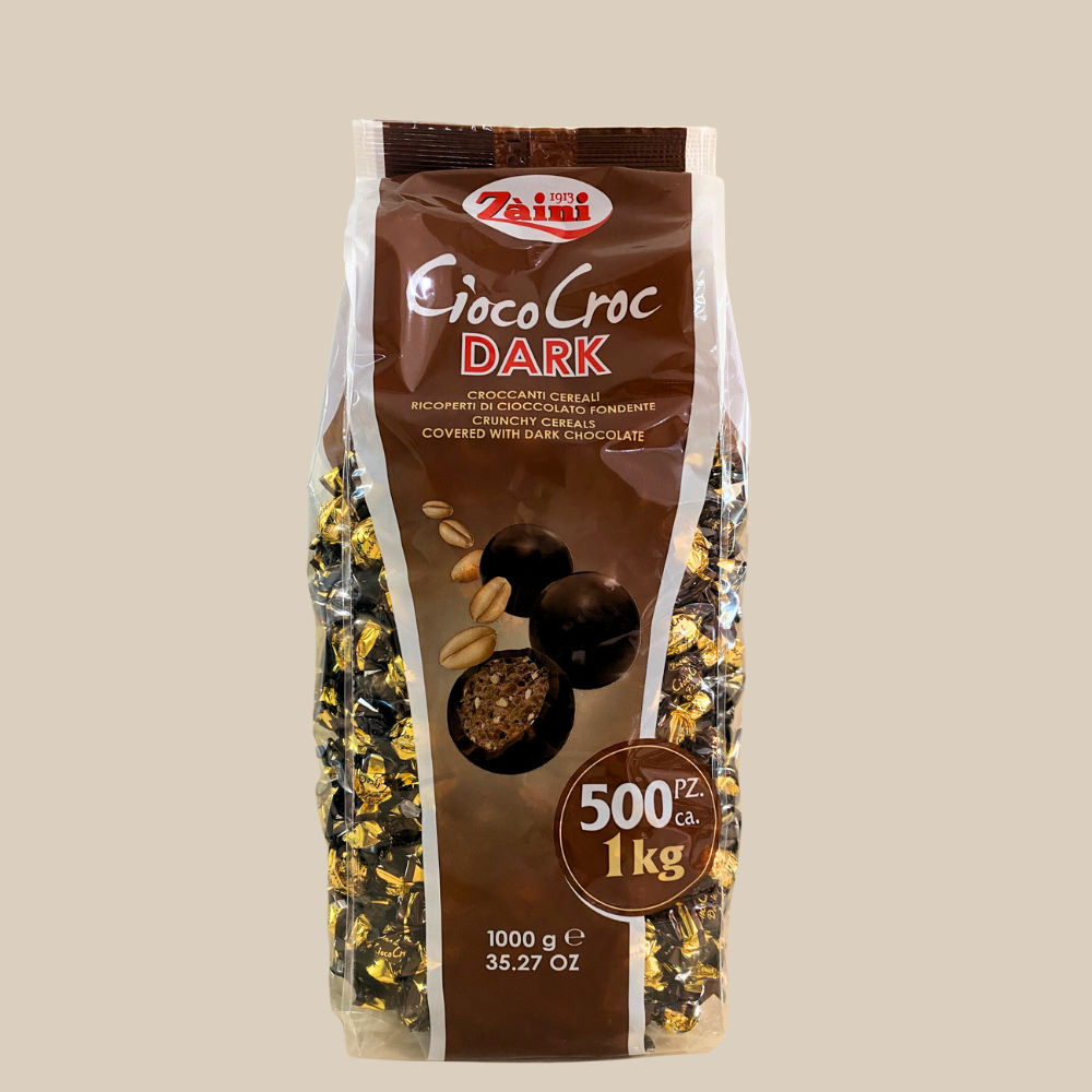 Zaini Cioco Croc Dark - schokolierte knusprige Cerealien Zartbitterschokolade 1000g Espresso Furore