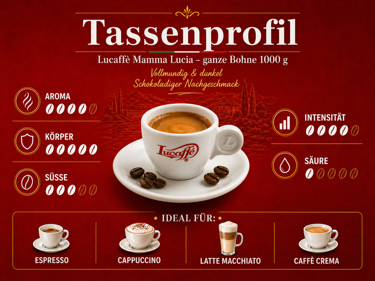Lucaffè Mamma Lucia ganze Bohne 1000 g
