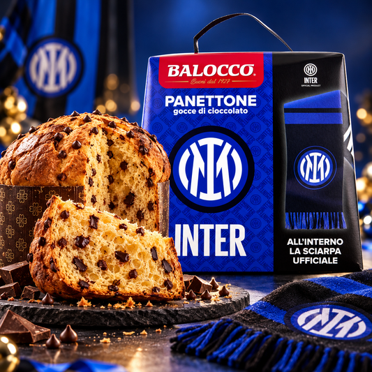 Balocco Panettone Inter Mailand mit Schokoladenstückchen & Schal 500g