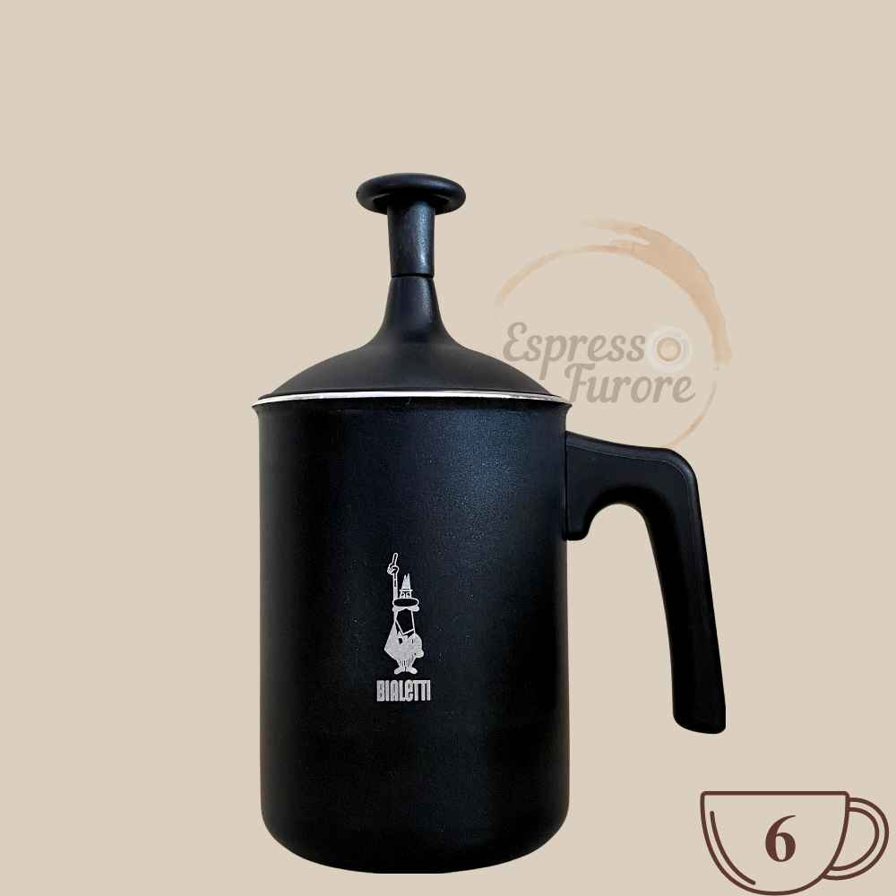 Bialetti Tutto Crema 6 Tassen Milchaufschäumer schwarz Doppelsieb ...