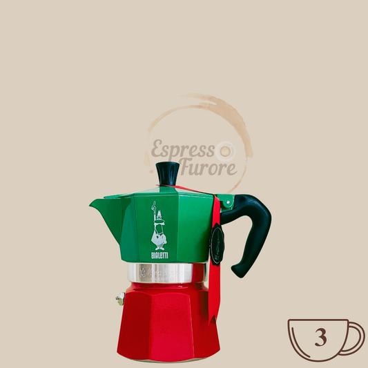 Bialetti Moka Express Italia Herdkanne  für 3 Espressotassen Espresso Furore