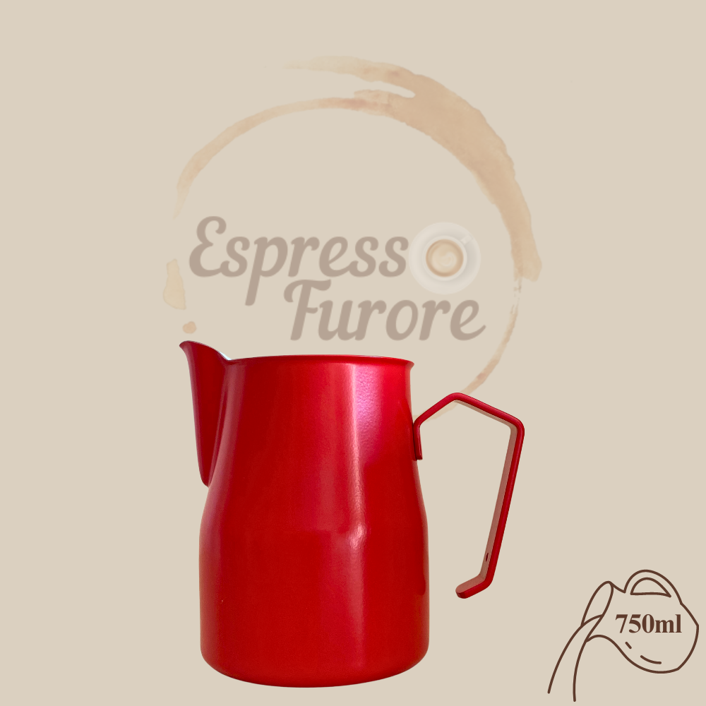 Motta Europa Aufschäumkännchen 750 ml in rot Espresso Furore