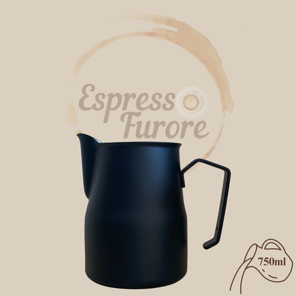 Motta Europa Aufschäumkännchen 750 ml in schwarz Espresso Furore