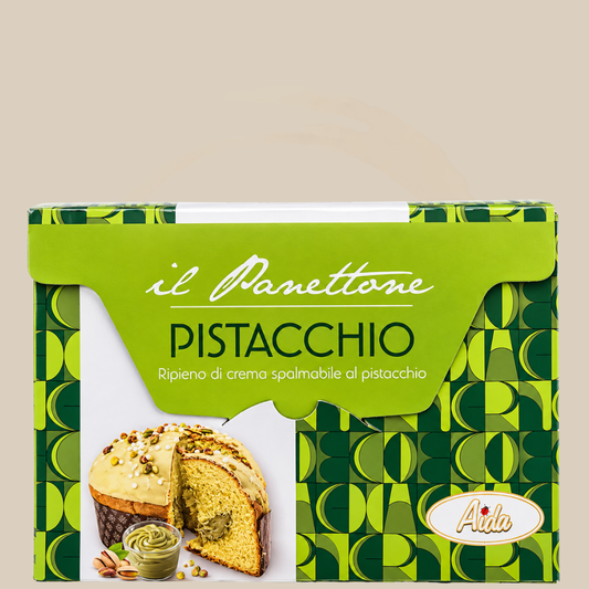 Aida Panettone Artigianale al Pistacchio di Sicilia 1100g  – Handwerklicher Panettone mit Pistaziencreme