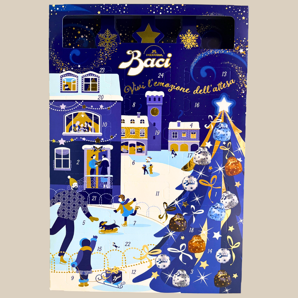 Bald verfügbar: Baci Perugina Adventskalender mit 24 Türchen - 278g Espresso Furore
