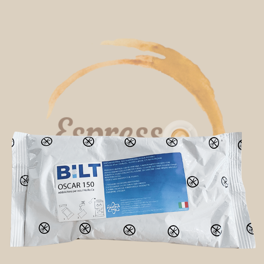 BILT Oscar 150 Wasserenthärter – 1 Beutel, bewusst ohne zusätzliche Verpackung Espresso Furore
