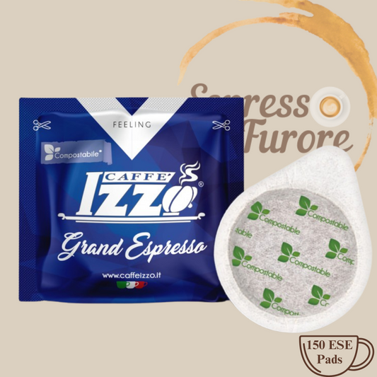 Izzo Grandespresso E.S.E Kaffeepads, Espressopads 150 Pads Grand Espresso Espresso Furore