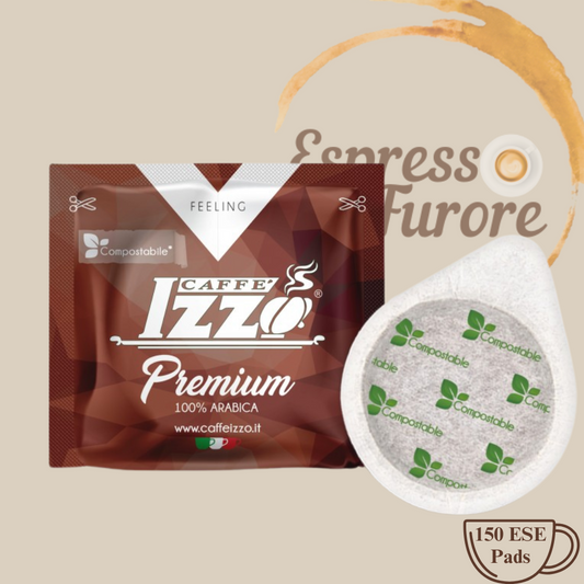 Izzo Premium 100 % Arabica E.S.E. Kaffeepads 150 Pads Espresso Furore
