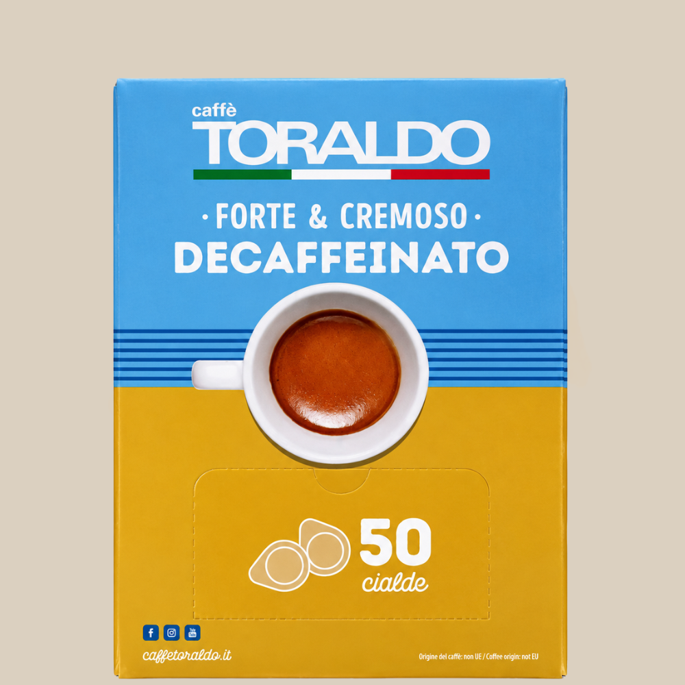 Caffè Toraldo Forte & Cremoso Decaffeinato 50 E.S.E. Pads 44mm 350g Espresso Furore