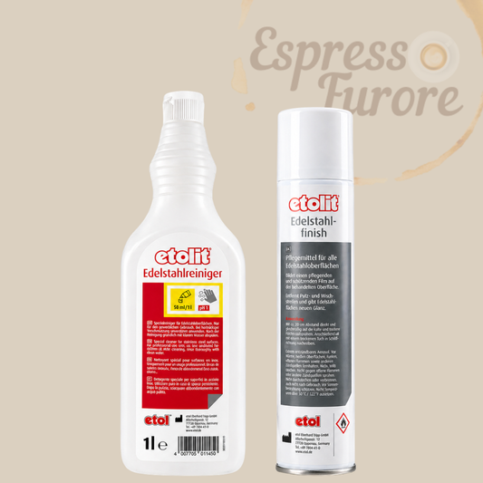 Etolit Edelstahlreiniger und Edelstahlfinish im Set