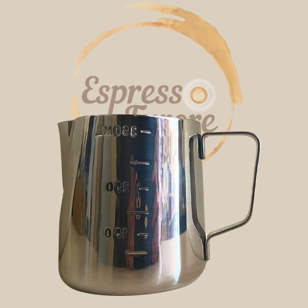 EVA Milchkanne Edelstahl 350 ml – glänzend & mit Skala Espresso Furore