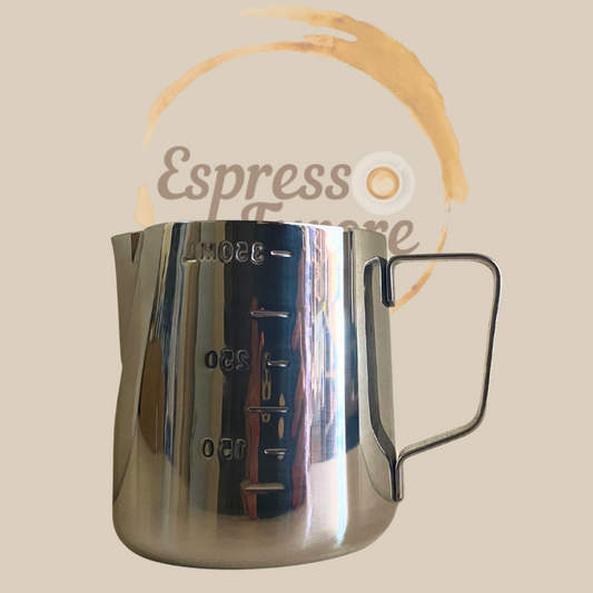 EVA Milchkanne Edelstahl 350 ml – glänzend & mit Skala Espresso Furore