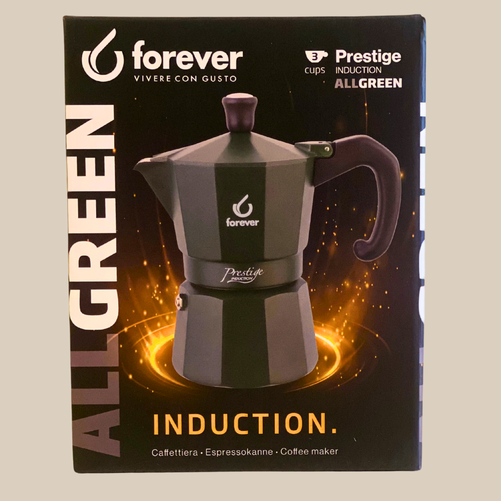 Forever Miss Prestige Grün Induktion Herdkanne für 3 Espressotassen