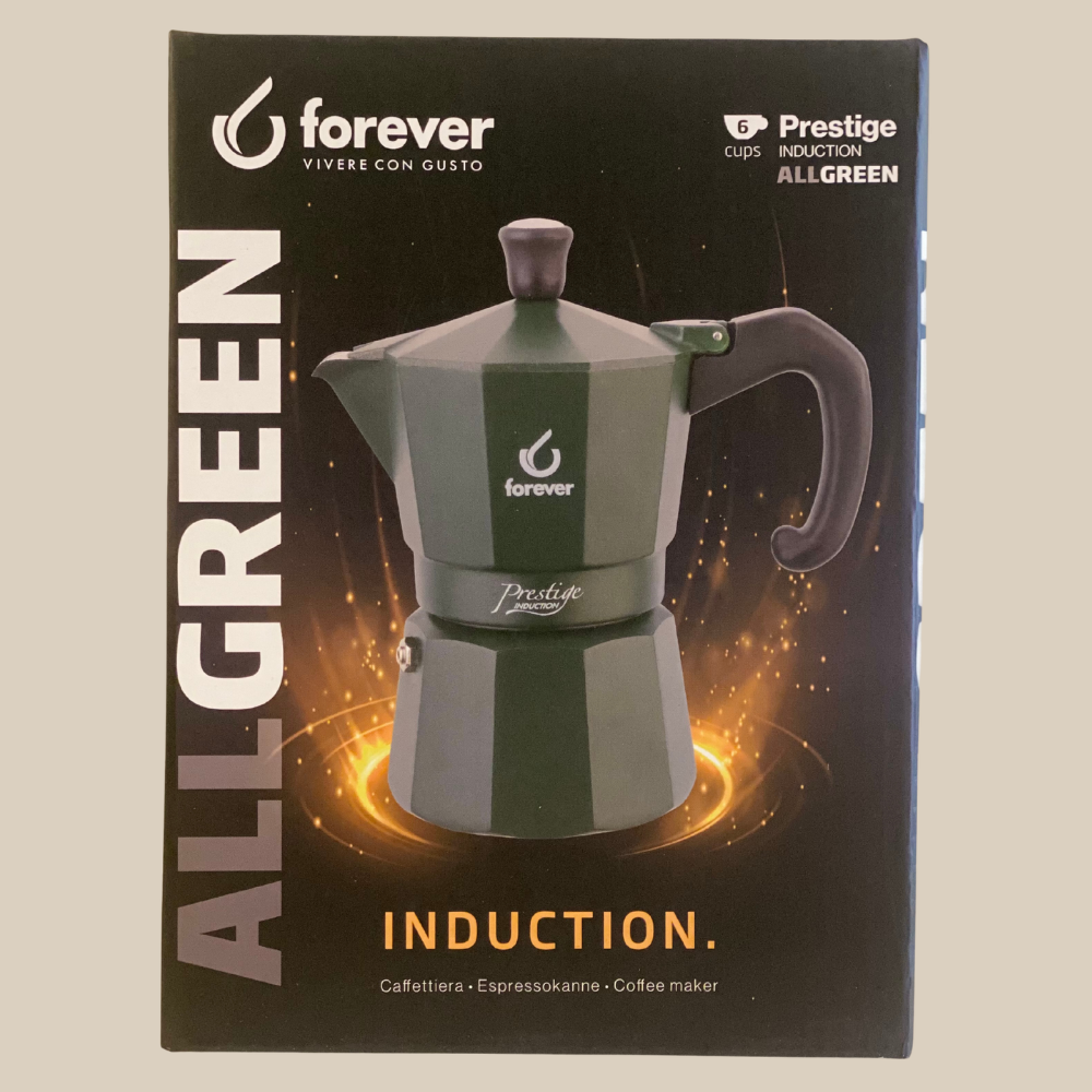 Forever Miss Prestige Grün Induktion Herdkanne für 6 Espressotassen