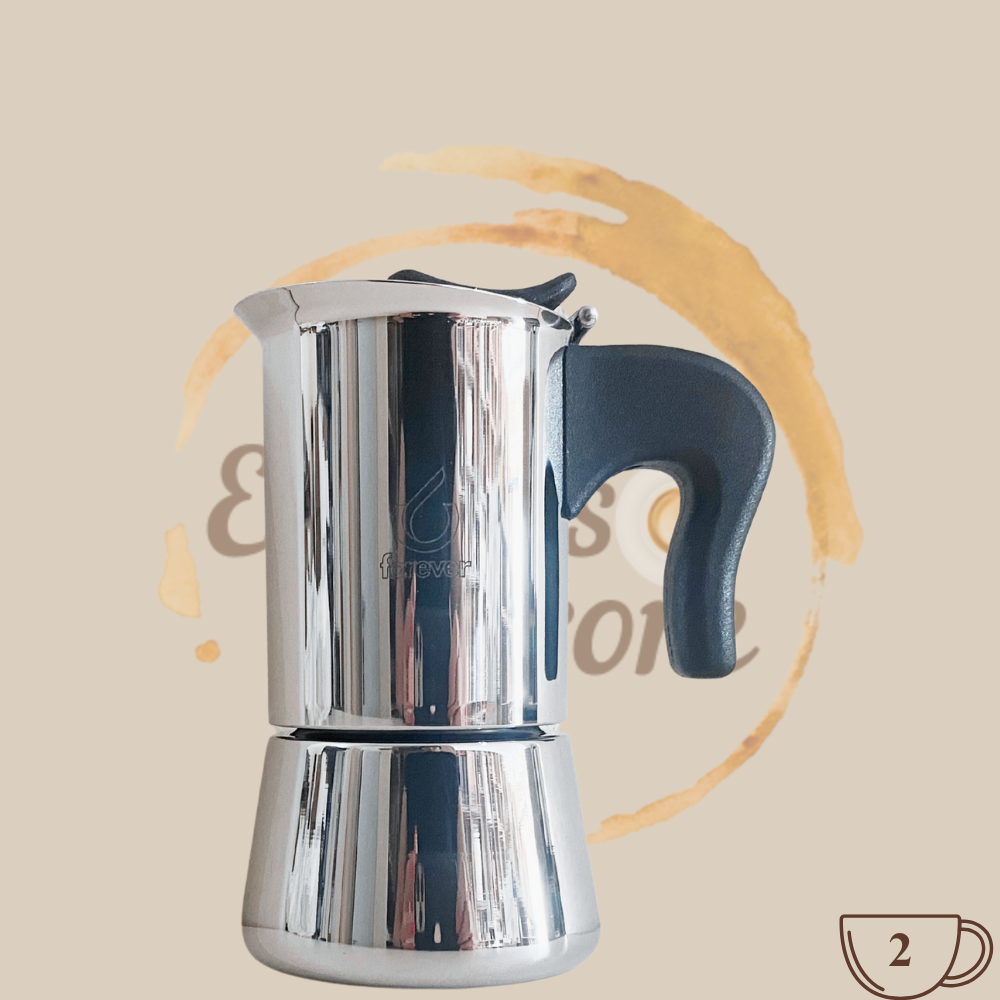 Forever Splendy Induktion Herdkanne für 2 Espressotassen Espresso Furore