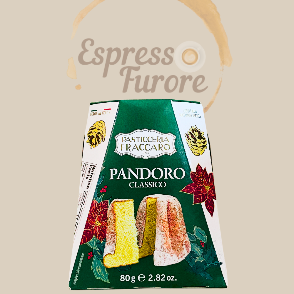 Fraccaro Pandoro Classico 80g ideal zum Verschenken als Ergänzung im Präsentkorb  Espresso Furore
