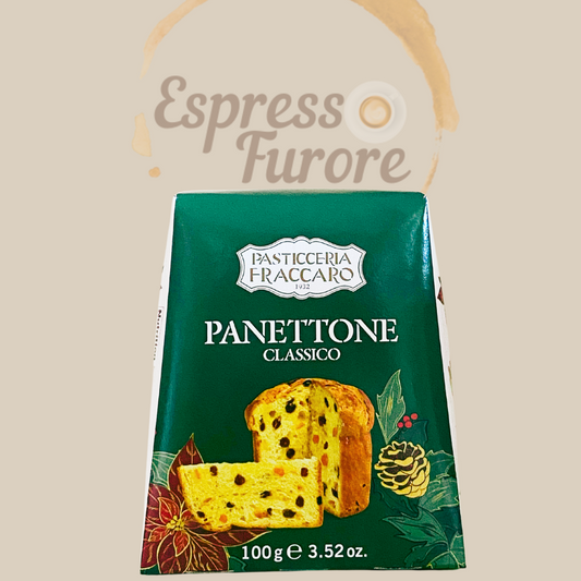 Fraccaro Panettone Classico mini 100g ideal zum Verschenken als Ergänzung im Präsentkorb Espresso Furore