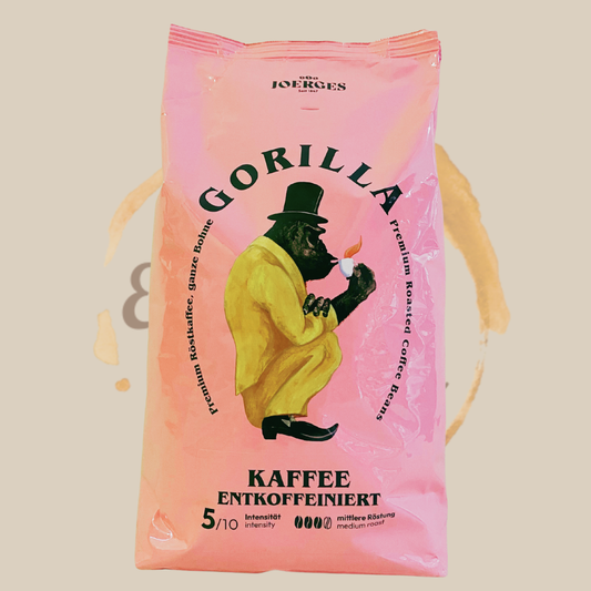 Gorilla Kaffee Entkoffeiniert 1000g ganze Bohnen Espresso Furore