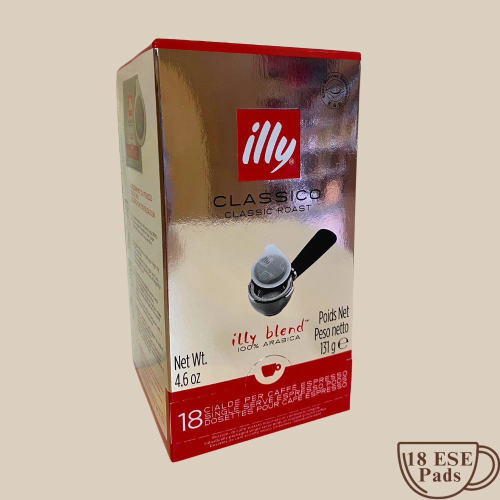 illy E.S.E. Kaffeepads CLASSICO - klassische Röstung 18 Pads - 131g Espresso Furore