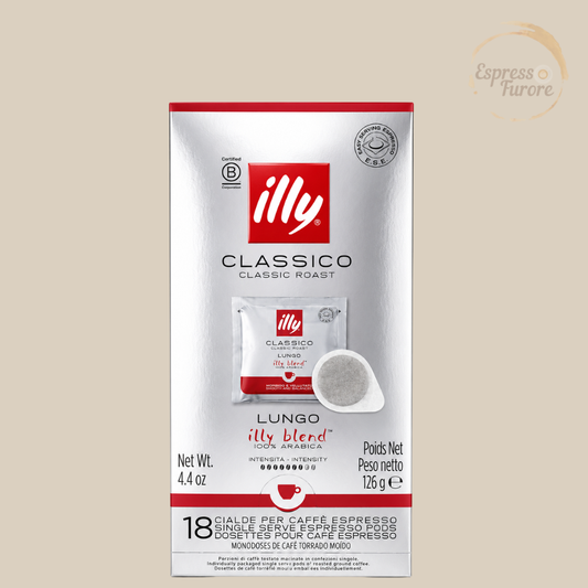 illy E.S.E. Kaffeepads CLASSICO LUNGO - klassische Röstung 18 Pads - 126g