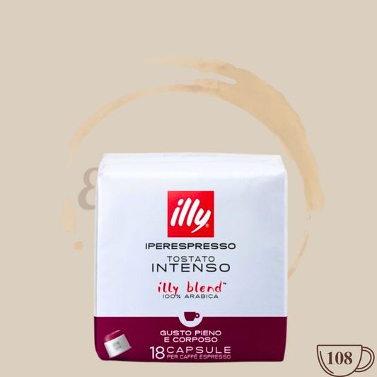 illy Iperespresso intenso Kapseln intensive Röstung - 6 x 18 Kapseln Espresso Furore