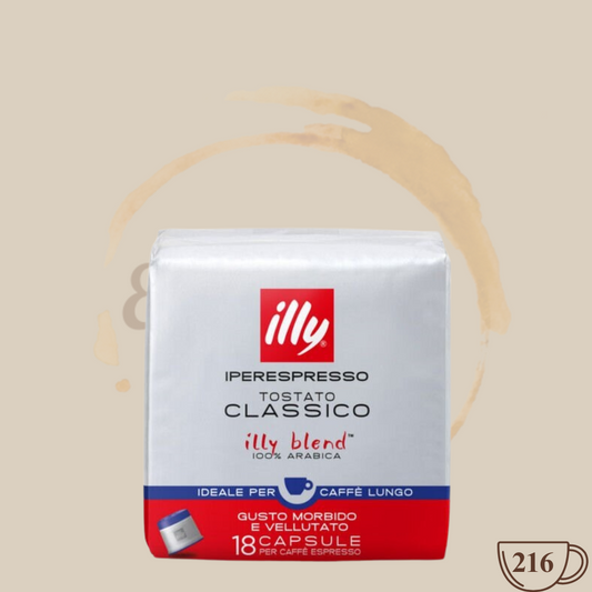 illy Iperespresso klassische Röstung als Lungo 12 x 18 Kaffeekapseln Espresso Furore
