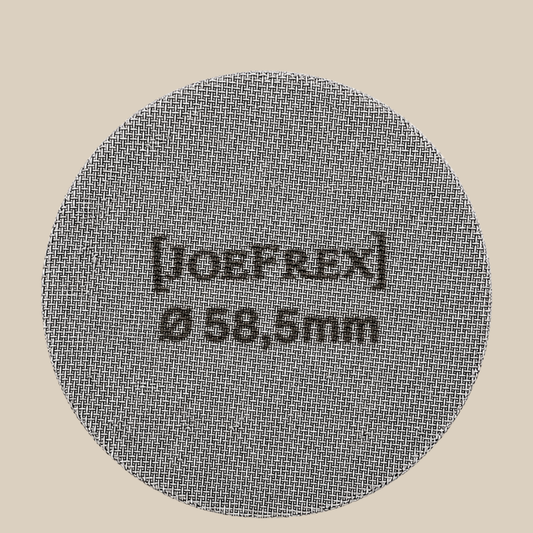 JoeFrex Puck Screen Diffuser Scheibe 58,5 mm aus Edelstahl Espresso Furore