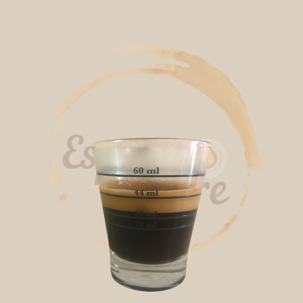 Motta Shotglas Espresso Messglas rund mit Skala Espresso Furore