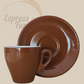 Nuova Point Milano Caffè Espressotasse braun 65ml - 6 Tassen Unterteller Espresso Furore