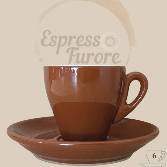 Nuova Point Milano Caffè Espressotasse braun 65ml - 6 Tassen Espresso Furore