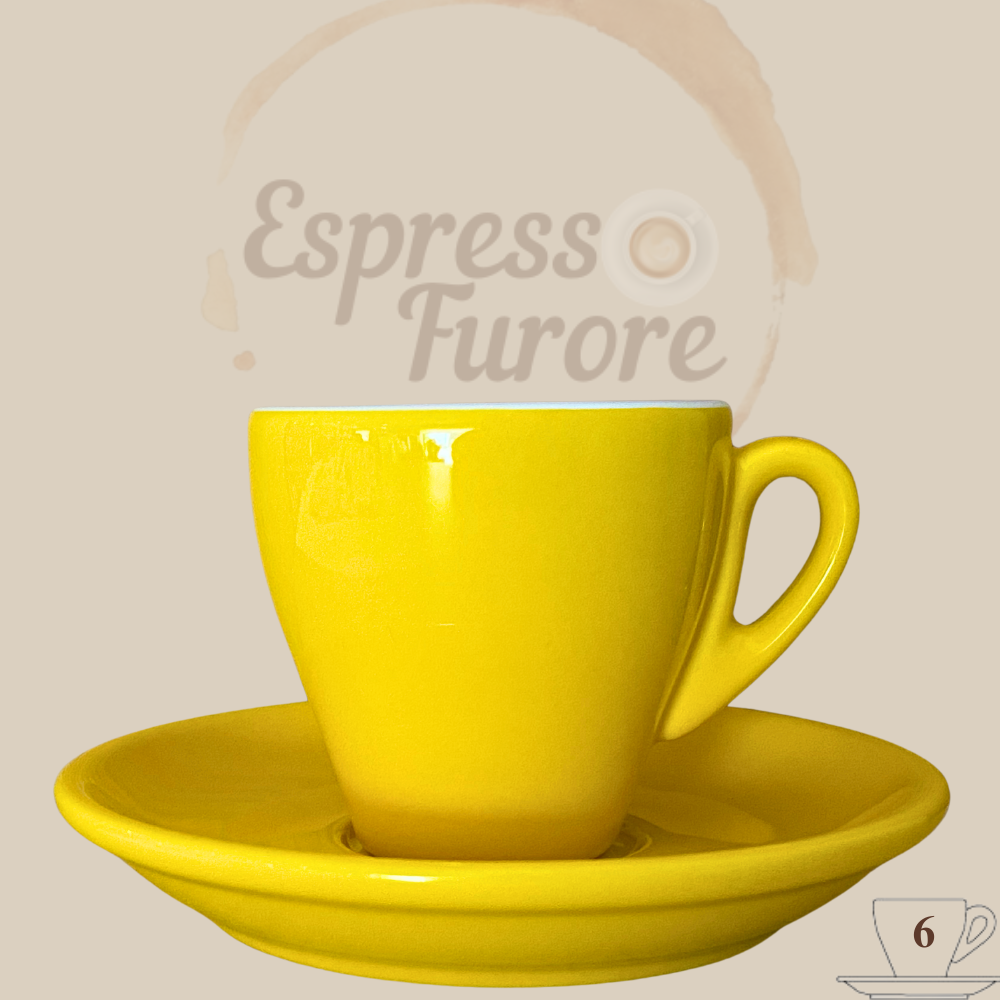 Nuova Point Milano Caffè Espressotasse gelb 65ml - 6 Tassen Espresso Furore