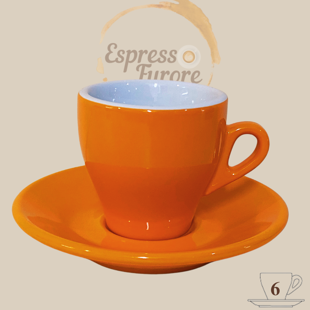 Nuova Point Milano Caffè Cappuccinotasse orange 155ml - 6 Tassen Espresso Furore