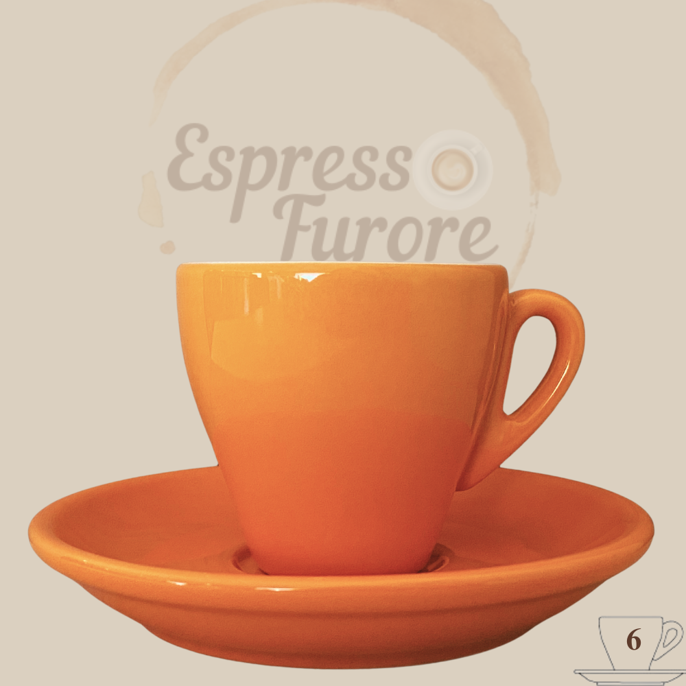 Nuova Point Milano Caffè Espressotasse orange 65ml - 6 Tassen Espresso Furore