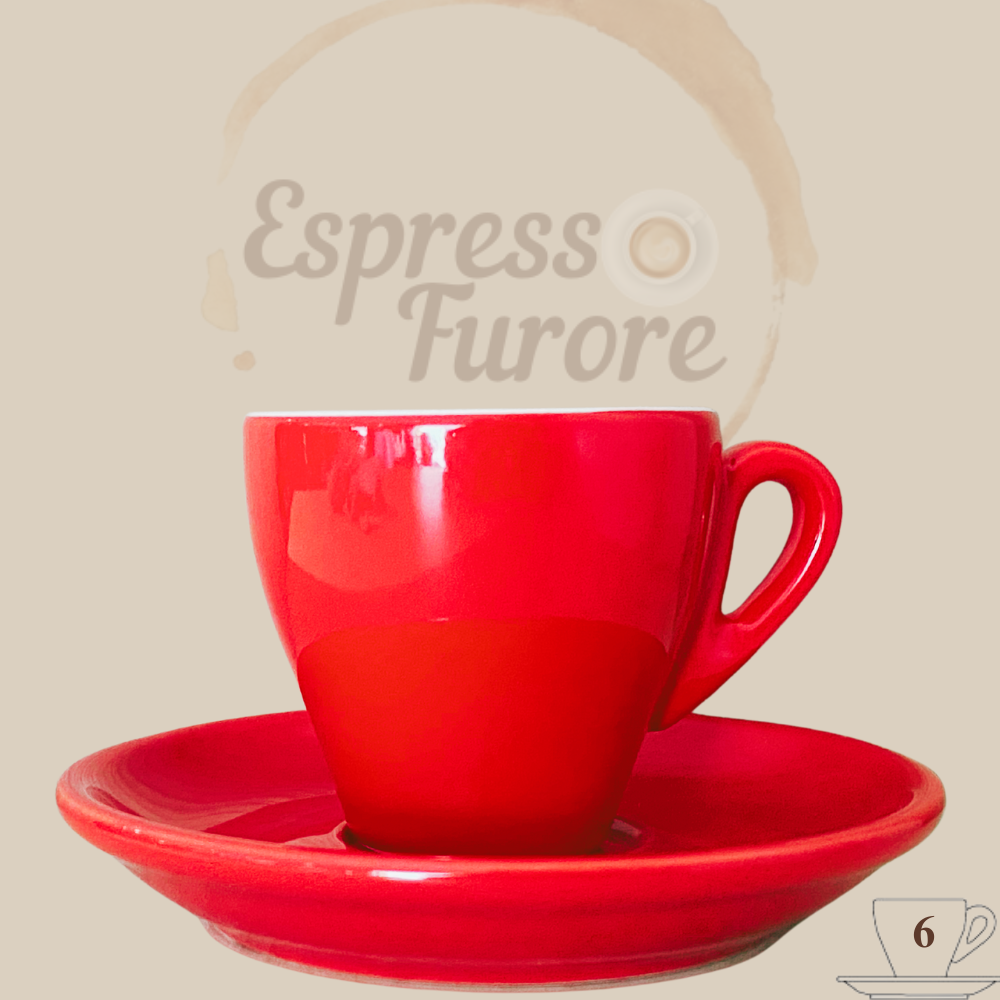 Nuova Point Milano Caffè Espressotasse rot 65ml - 6 Tassen Espresso Furore