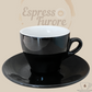 Nuova Point Milano Caffè Cappuccinotasse schwarz 155ml - 6 Tassen Espresso Furore