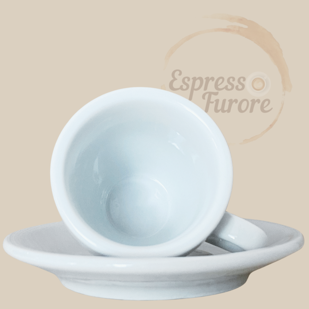 Nuova Point Milano Caffè Cappuccinotasse weiß 155ml - 6 Tassen Innentasse Espresso Furore